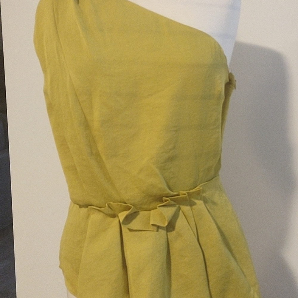Yellow asymmetrical Rachel Roy top